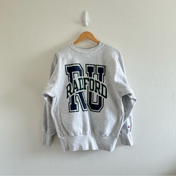 Champion Sweaters - Vintage Champion Reverse Weave Radford University Pullover Sweater Size Large